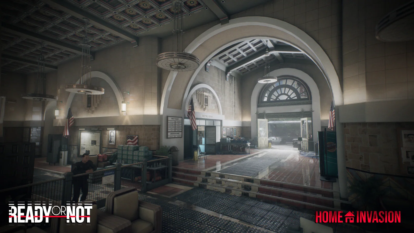 Interior da Delegacia de Ready or Not