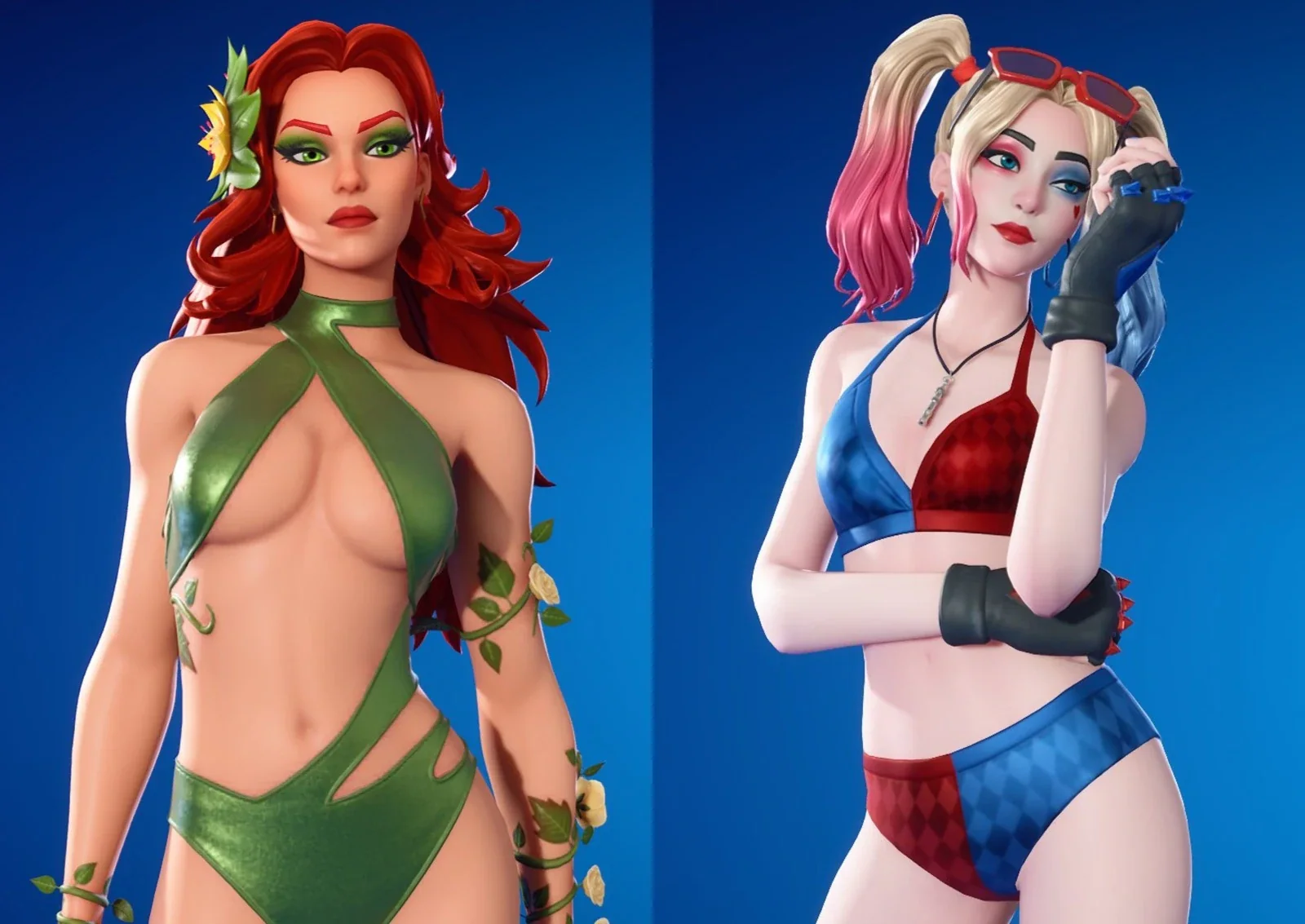 Fortnite — Fortnite restringe novas skins de Arlequina e Hera Venenosa a modos para maiores de 13 anos