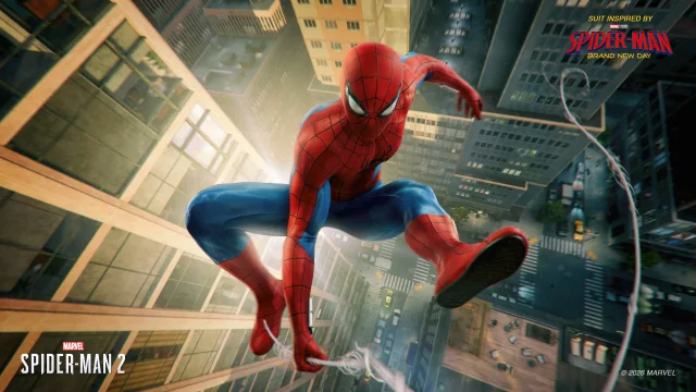 Marvel’s Spider-Man 2 recebe 
PSSR 2 no PS5 Pro e novo traje 
de Homem-Aranha: Um Novo Dia